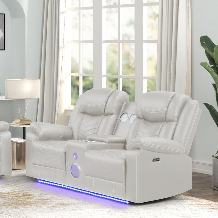 Challenger - LED Power Recliner Loveseat Matrix Furniture Group