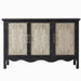 3 Door Sideboard Buffet Cabinet With Storage - Black Home Essentials