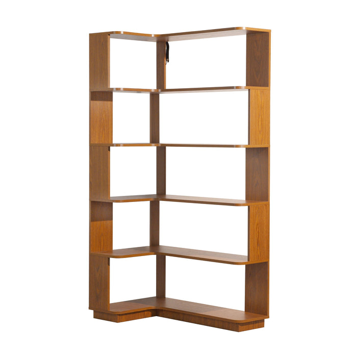 L-Shaped Corner Bookshelf Home Essentials