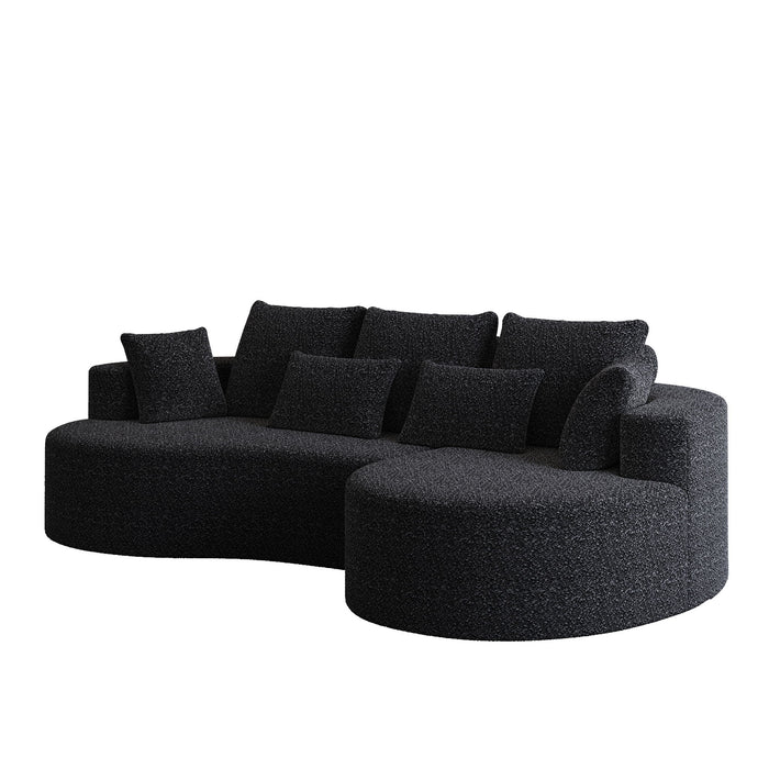 Curved Oversized Sectional Sofa With Extra Deep Seat Home Essentials