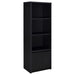 Sloat - 3 Shelf Media Tower With Cabinet Storage - Black Furniture Max