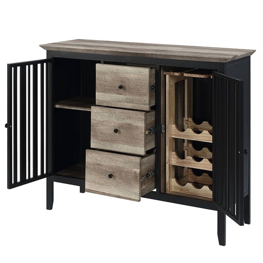 Zudora - Server - Antique Oak & Sandy Black ACME