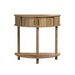 Half Moon Console Table For Living Room - Walnut Home Essentials
