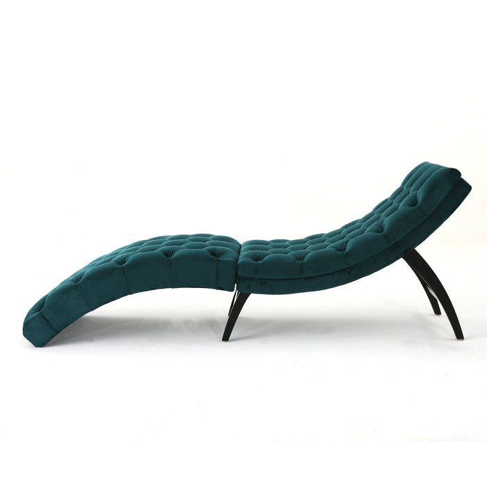 Chaise Lounge - Teal - Wood
