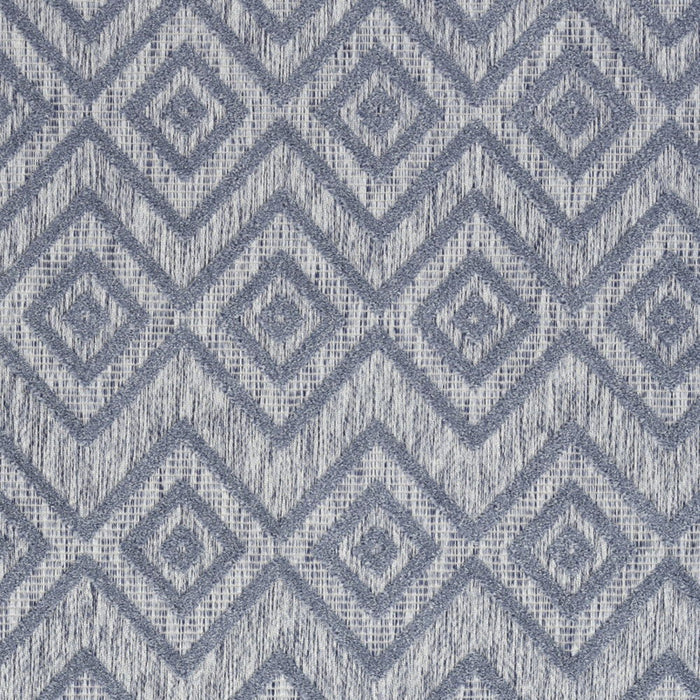 6' X 9' Argyle Indoor / Outdoor Area Rug - Denim Blue