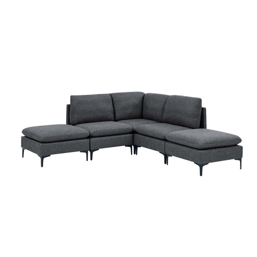 Upholstered Modular Sectional With Tall Legs, Medium Firm Seat Home Essentials