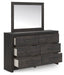 Hollivern - 4 Pc. - Twin Panel Storage Bed, Dresser, Mirror And Chest - Dark Gray Signature Design by Ashley®