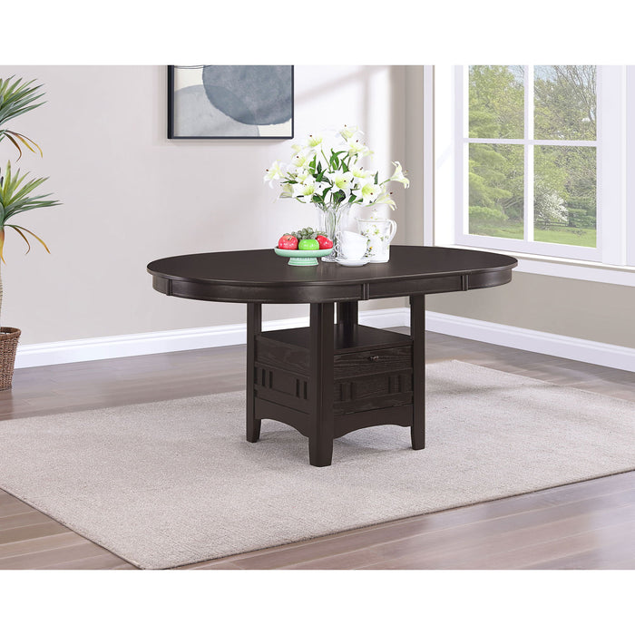 Illkirch - Oval Extension Leaf Dining Table With Expandable Surface - Espresso Furniture Max