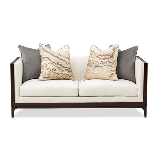 Belmont Place - Loveseat - Cream / Espresso Michael Amini