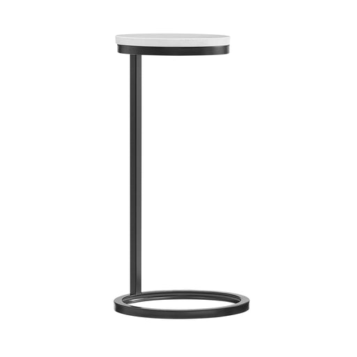 Cerro - Round Accent Table - Antique Bronze / White Marble Ridgecrest Home