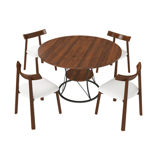 Round Extendable Dining Table Set With Chairs Home Essentials