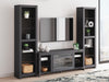 Cayberry - 3-Piece Entertainment Center With Electric Fireplace - Black Signature Design by Ashley®