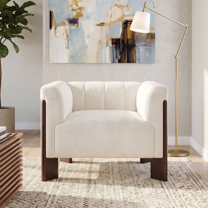 Accent Chair With Tight Back For Living Room Noble House