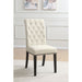 Tufted Rolled Backrest Side Chairs (Set of 2) Furniture Max