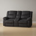 Reclining Console Loveseat - Black - Fabric Emerald Home