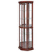 Jacob - 6 Shelf Curio Display Cabinet - Red / Brown Furniture Max