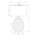 Lighting, Table Lamp, Resin, Contemporary - Cream 8th Street