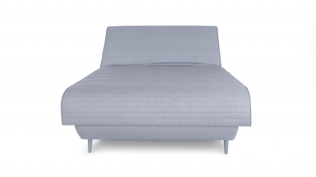 Adjustable Upholstered 100% Polyesterno Bed With Mattress - Light Gray