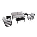 6 Piece Outdoor Conversation Set With Swivel Chairs - Ember Black Life Outside