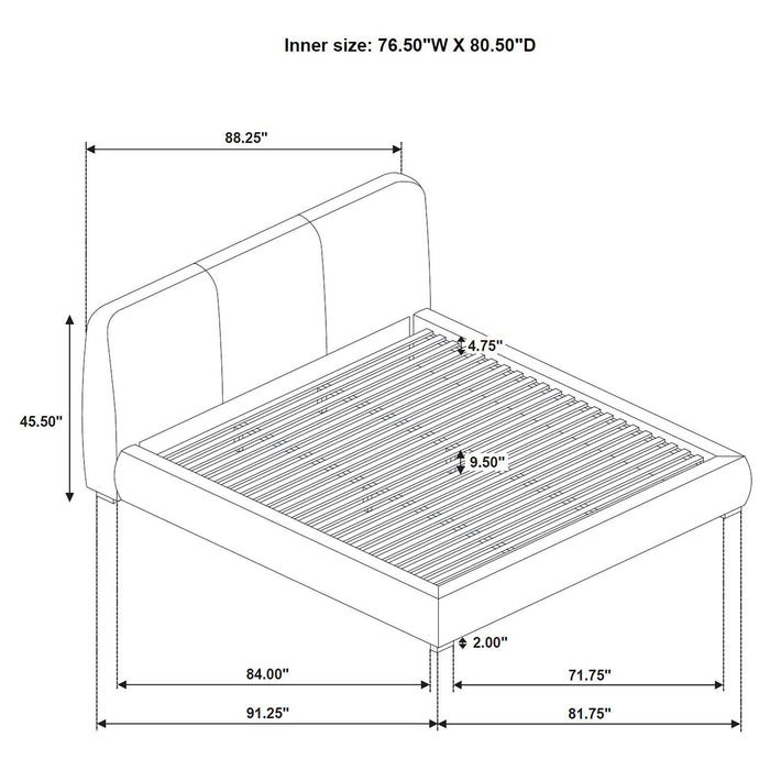 Modern Upholstered Platform Bed With Tufted Headboard Furniture Max