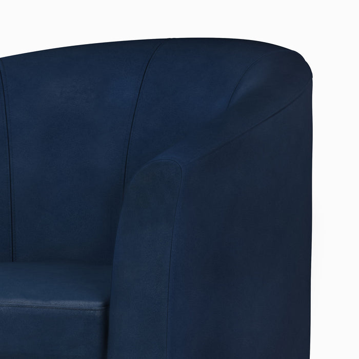 Austin - Tub Chair - Distressed Dark Blue