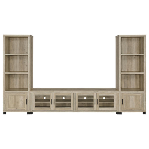 Heron - 3 Piece TV Entertainment Center - Natural Furniture Max