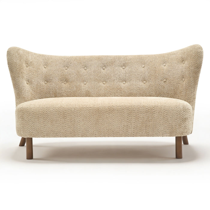 Nordic Chair Laid Back Loveseats With Curved Backres, No Armrests Home Essentials