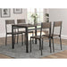 5 Piece Dining Set - Black Furniture Max