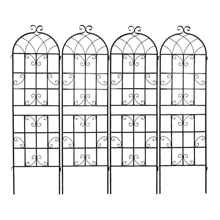 Metal Garden Rustproof Trellis For Climbing Plants Outdoor Flower Support Daily Nest