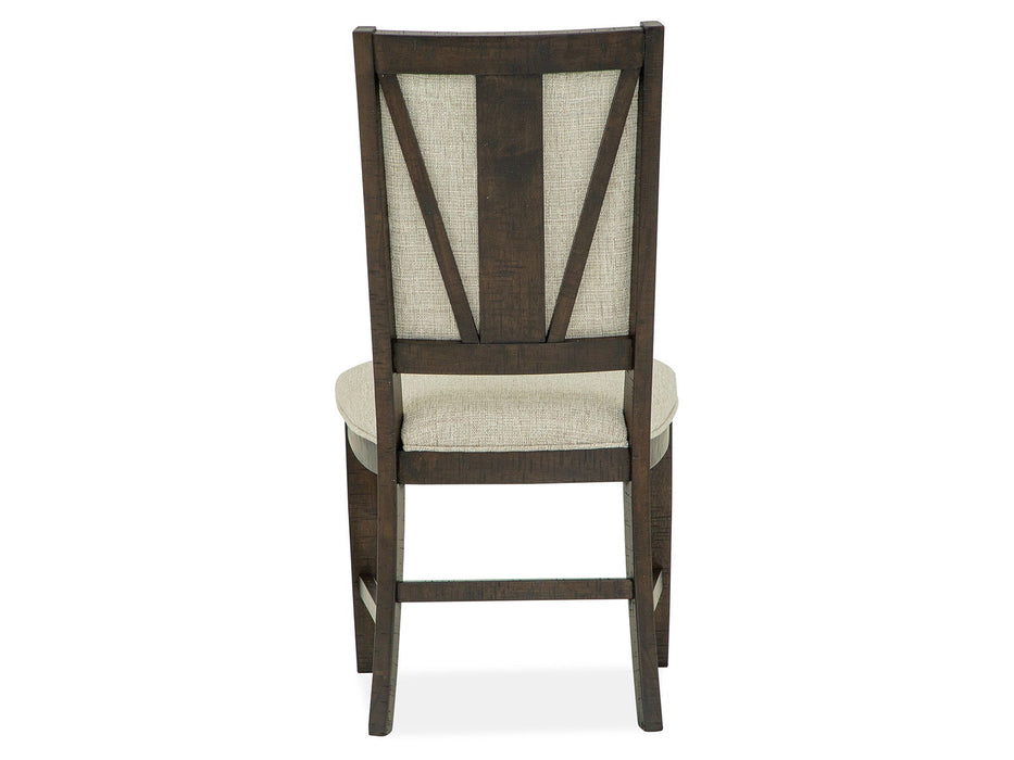 Westley Falls - Step Up Side Chair With Upholstered Seat & Back (Set of 2) - Dark Brown Magnussen Furniture