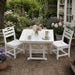 Outdoor Patio Dining Set, Square Table With Umbrella Hole And Armless Chairs Home Essentials