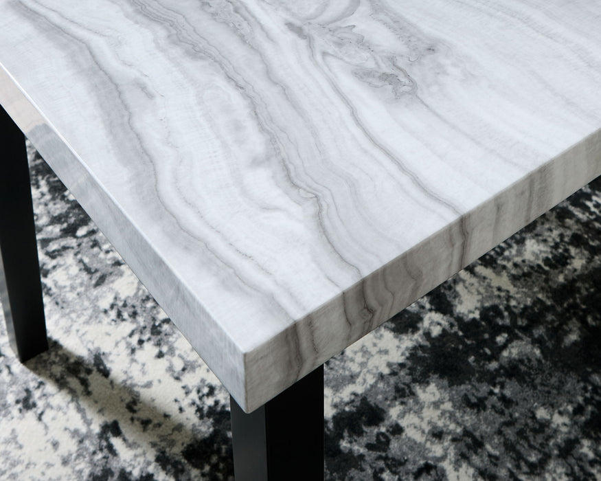 Mervannie - Square Dining Room Counter Table - Gray / Black Signature Design by Ashley®