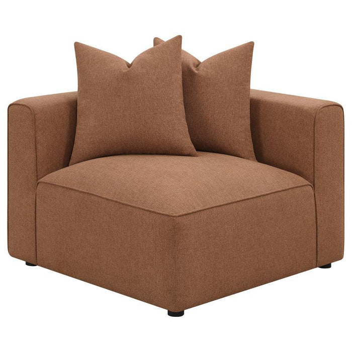 Jennifer - Upholstered Corner Chair - Terracotta