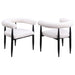 Notting - Upholstered Dining Arm Chair (Set of 2) In And Open C Shaped Backrest - Cream Furniture Max