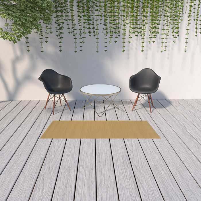 2' X 8' Stain Resistant Outdoor / Indoor Area Rug - Beige