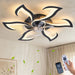Flower Ceiling Fan With LED Dimmable Light, Flush Mount Ceiling Fan With Remote Control, Low Profile Design, 6 Speeds, Timing Function Daily Nest