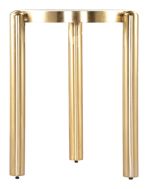Noan - Side Table - White / Gold Zuo Modern