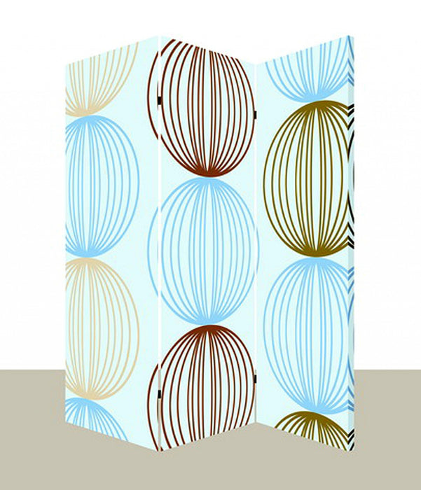 Wood Canvas Sphere Screen - Multi Color