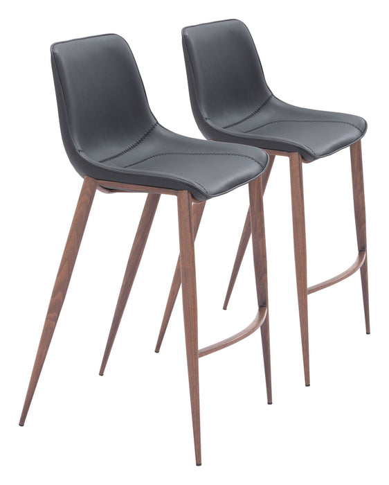 Magnus - Barstool With Black Legs (Set of 2) Zuo Modern