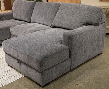 Stringer - RAF Corner Chaise With Storage - Slate Signature Design by Ashley®