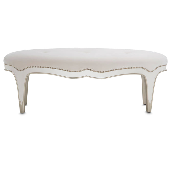 London Place - Bed Bench - Creamy Pearl Michael Amini