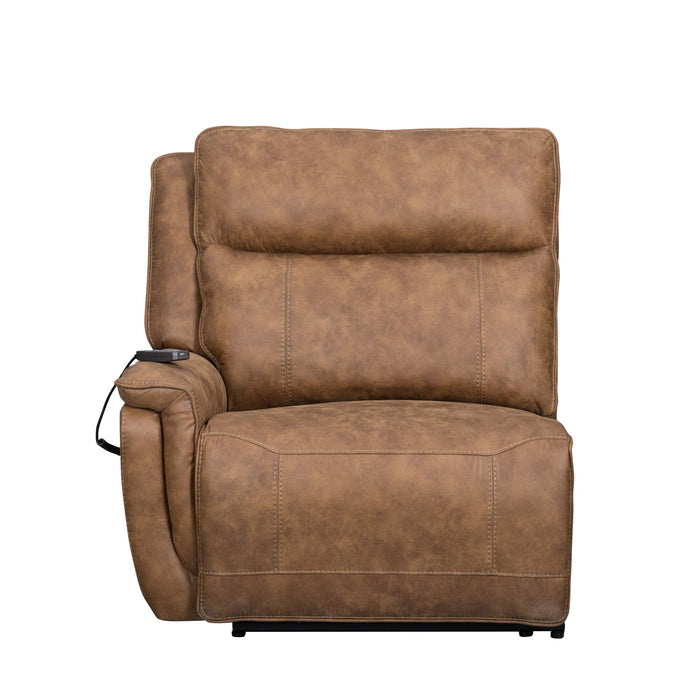 Kyra - LAF Recliner With Power Headrest, Footrest, Massage, Heat - Saddle New Classic