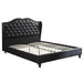 Bed With Curved Wingback Headboard, Button Tufted Upholstered Home Essentials