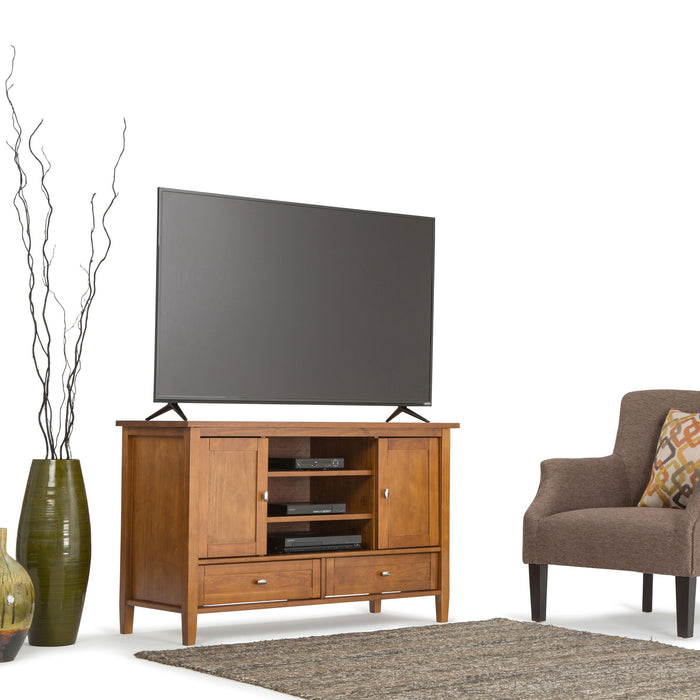 Warm Shaker - Transitional Style TV Media Stand Simpli-Home