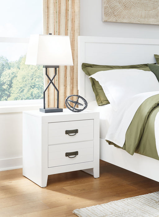 Binterglen - Two Drawer Night Stand - White Signature Design by Ashley®
