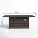 Propane Fire Pit Table - Espresso LSI Patio Furniture
