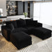 Deep Seat Convertible Sofa With Soft Pillows And Ottomans Home Essentials