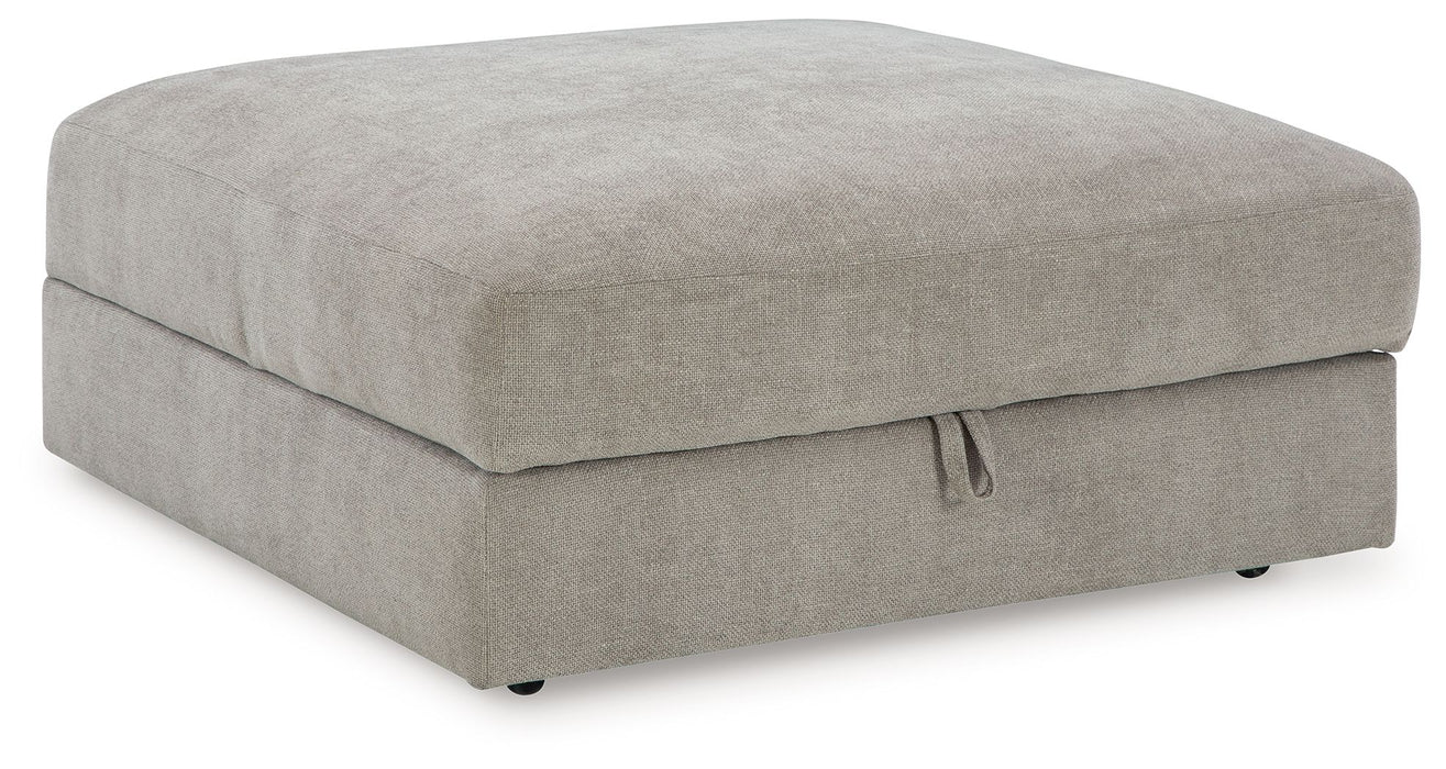 Aslan Court - 5 Pc. - 4-Piece Sofa Pit Sectional, Ottoman - Pebble Benchcraft®