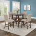 Hargrove - 5 Piece Set (42" Round Counter Table & 4 Chairs) - Brown / Beige New Classic