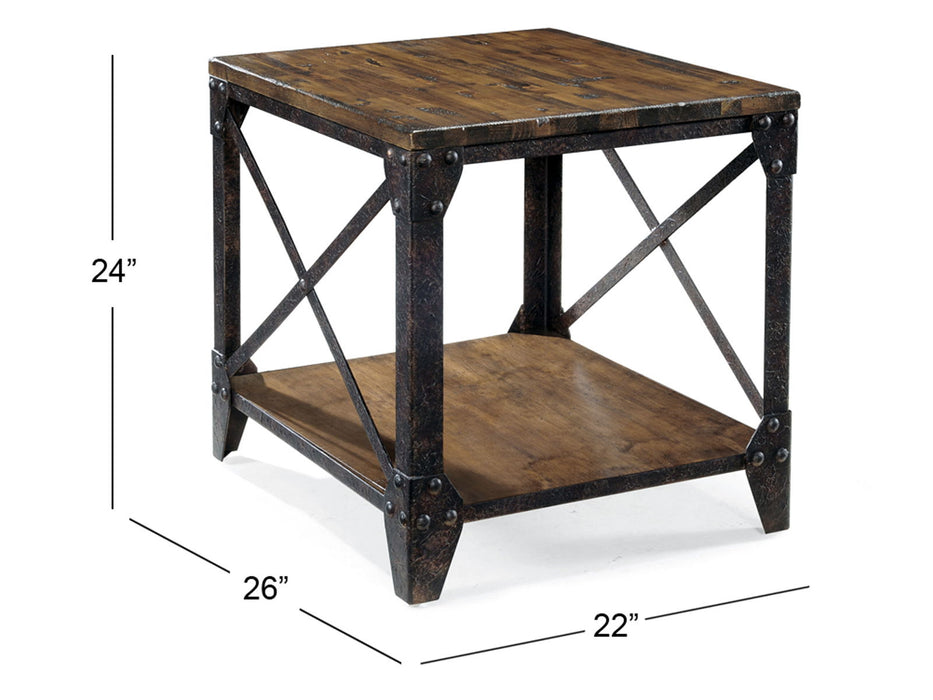Pinebrook - Rectangular End Table - Distressed Natural Pine Magnussen Furniture